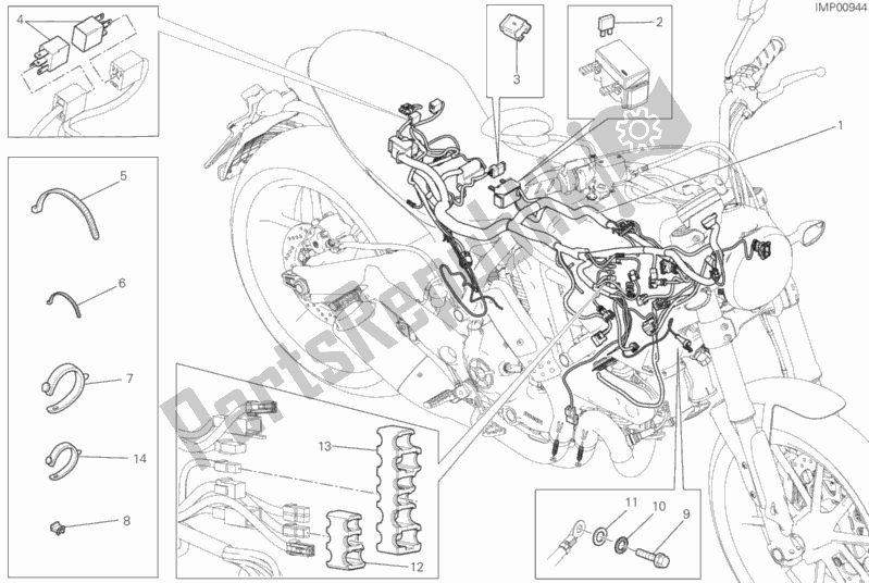 Todas las partes para Arnés De Cableado de Ducati Scrambler Italia Independent USA 803 2016